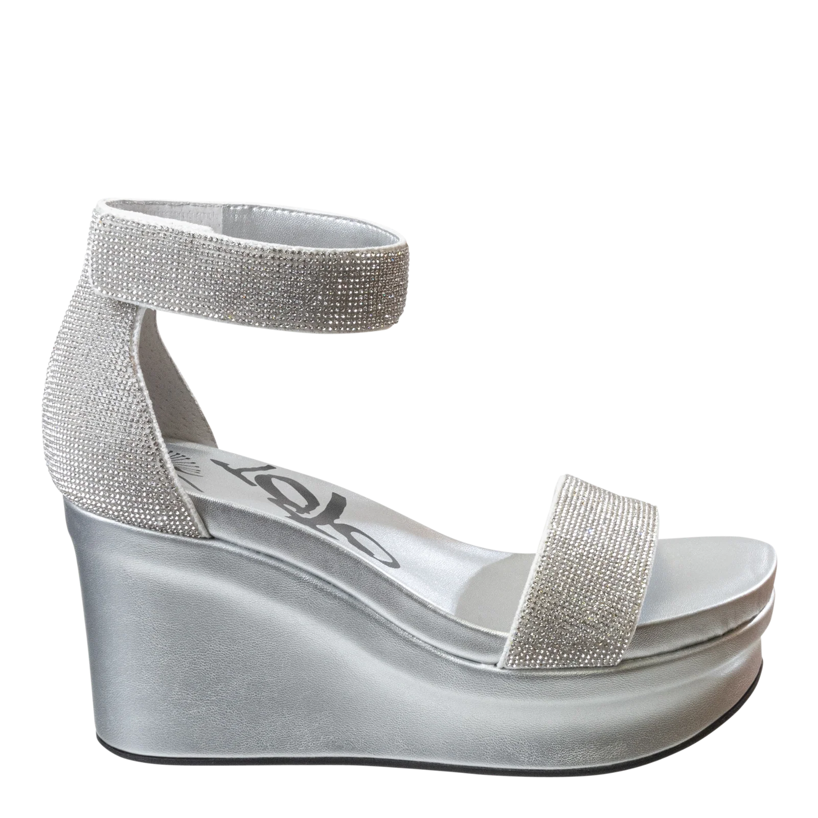 OTBT - STATUS in SILVER Wedge Sandals - Image 3